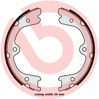 Brake Shoe Set, parking brake - S 56 546 BREMBO