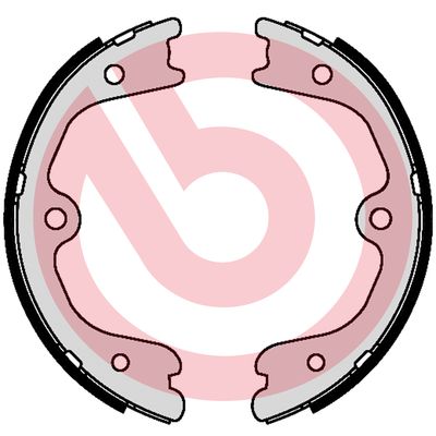 Brake Shoe Set, parking brake - S 56 552 BREMBO