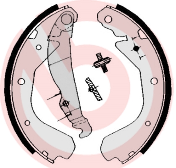 Brake Shoe Set - S 59 509 BREMBO
