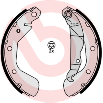 Brake Shoe Set - S 59 514 BREMBO