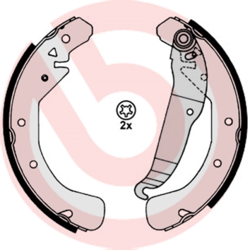stabdžių trinkelių komplektas - S 59 517 BREMBO