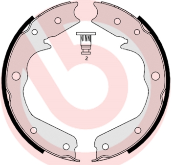 Brake Shoe Set, parking brake - S 59 527 BREMBO