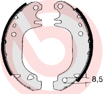 Kit ganasce freno - S 61 535 BREMBO