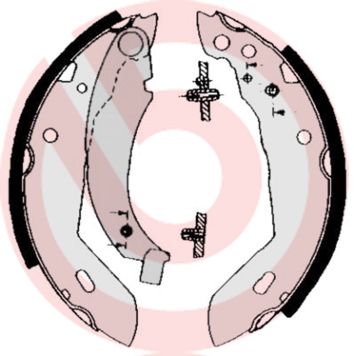 Brake Shoe Set - S 68 518 BREMBO