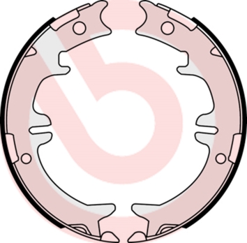 Brake Shoe Set, parking brake - S 83 542 BREMBO