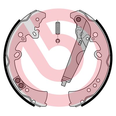 stabdžių trinkelių komplektas - S 83 570 BREMBO
