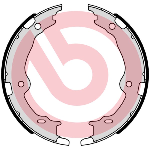 Brake Shoe Set, parking brake - S 83 572 BREMBO