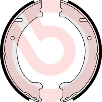 Brake Shoe Set, parking brake - S 86 510 BREMBO