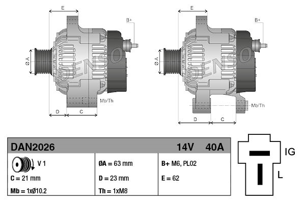 Generator - DAN2026 DENSO