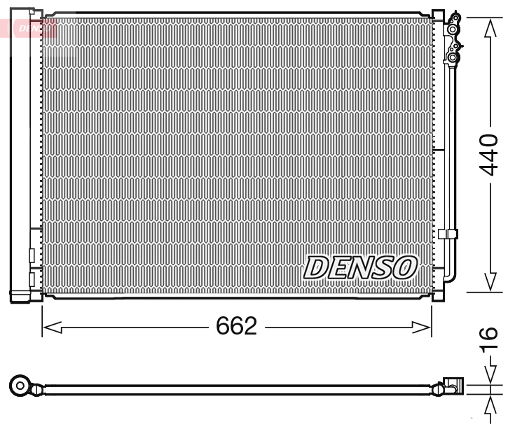 Condenser, air conditioning - DCN05032 DENSO