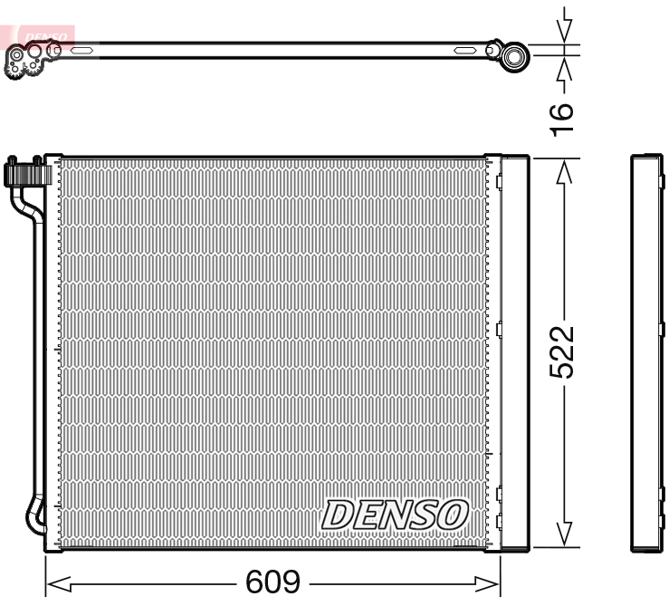 Condenser, air conditioning - DCN05034 DENSO