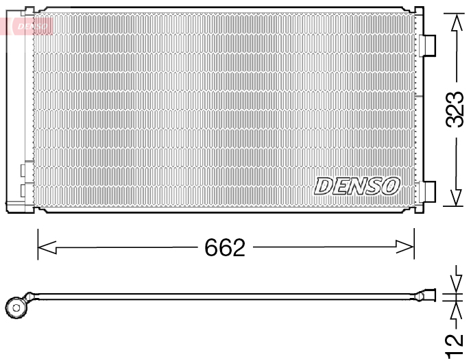 Condenser, air conditioning - DCN05103 DENSO