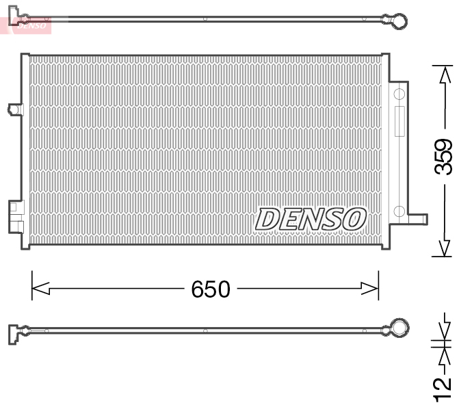 Condenser, air conditioning - DCN06016 DENSO