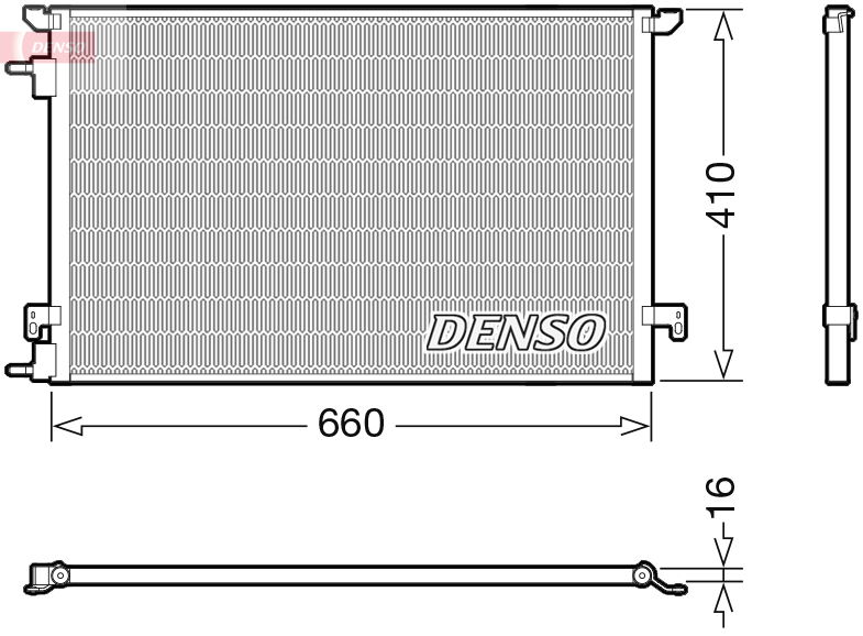 Condenser, air conditioning - DCN20045 DENSO