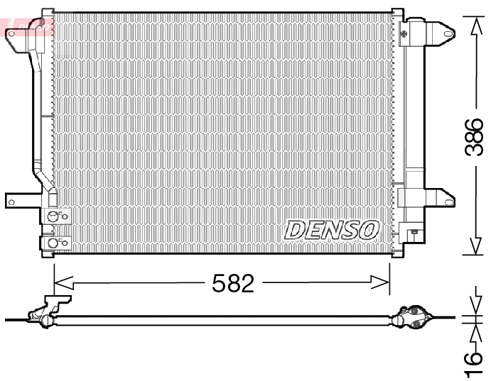 Condenser, air conditioning - DCN32027 DENSO