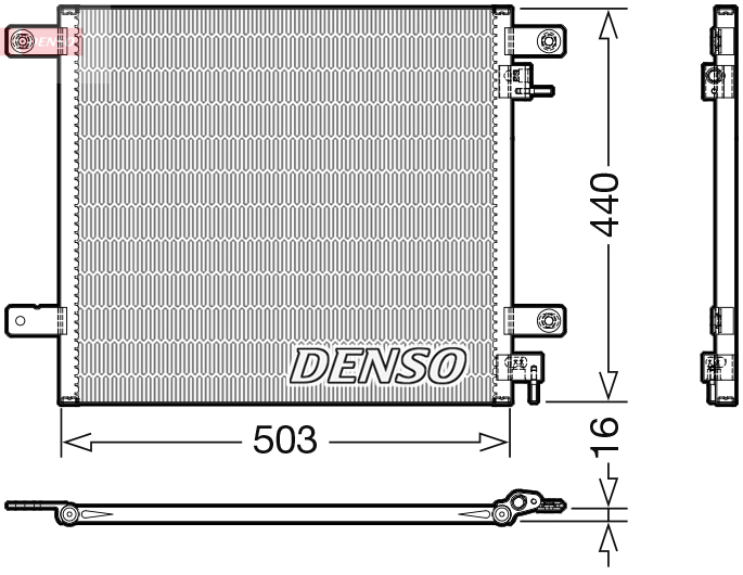 Condenser, air conditioning - DCN99066 DENSO