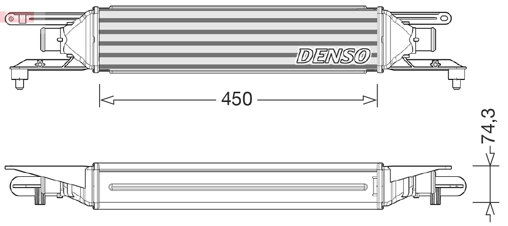 Intercooler, charger - DIT01007 DENSO