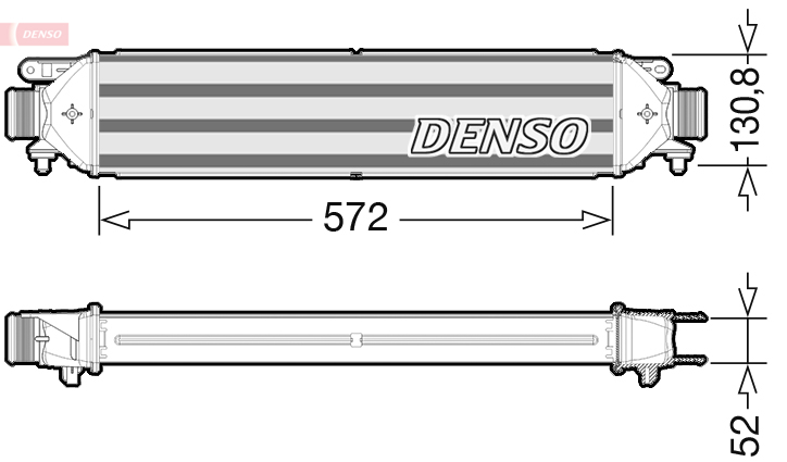 tarpinis suslėgto oro aušintuvas, kompresorius - DIT09103 DENSO