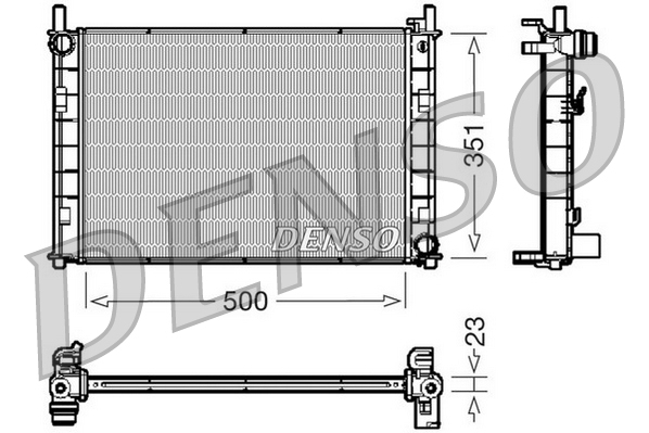 Radiator, engine cooling - DRM10045 DENSO