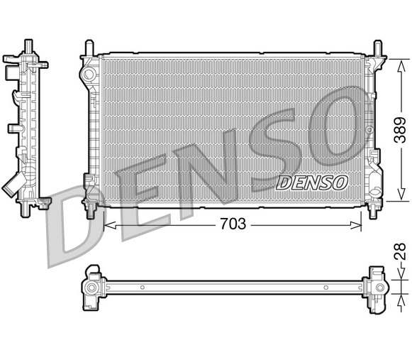 Radiatore, Raffreddamento motore - DRM10109 DENSO