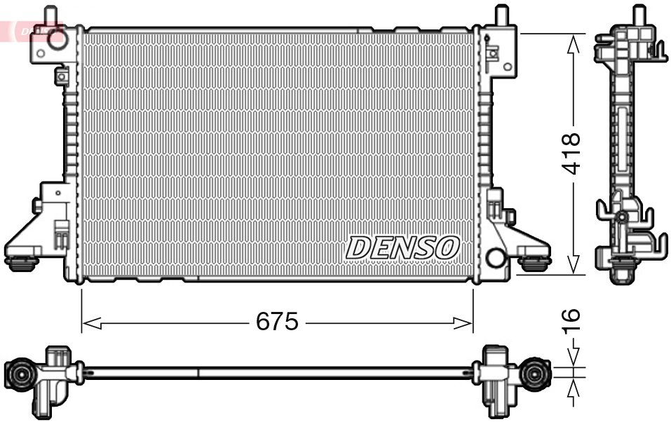 Radiatore, Raffreddamento motore - DRM20006 DENSO