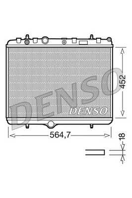 Радиатор, охлаждение двигателя - DRM21055 DENSO