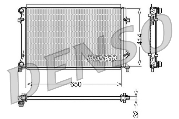 Radiator, engine cooling - DRM32016 DENSO