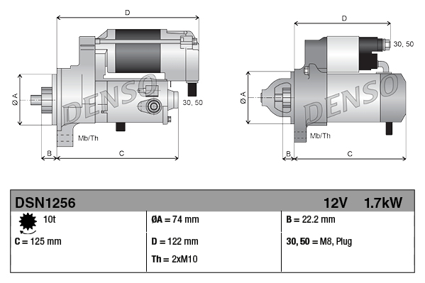 Starter - DSN1256 DENSO