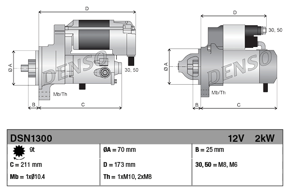 Starter - DSN1300 DENSO