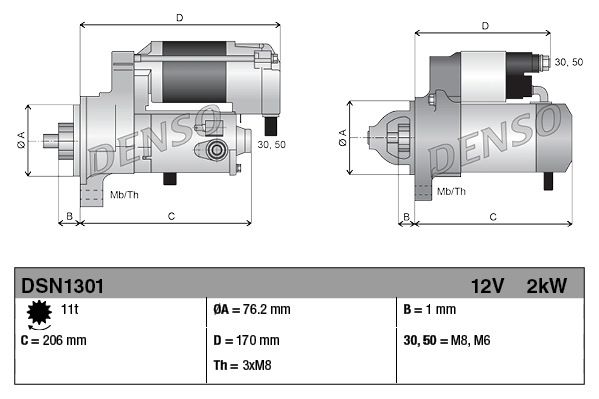 Starter - DSN1301 DENSO