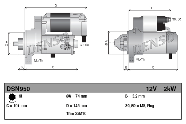 Starter - DSN950 DENSO