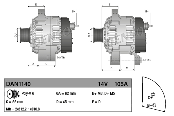 Starter - DSN1476 DENSO