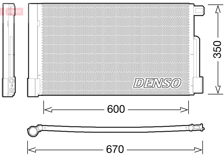 Condenser, air conditioning - DCN01004 DENSO