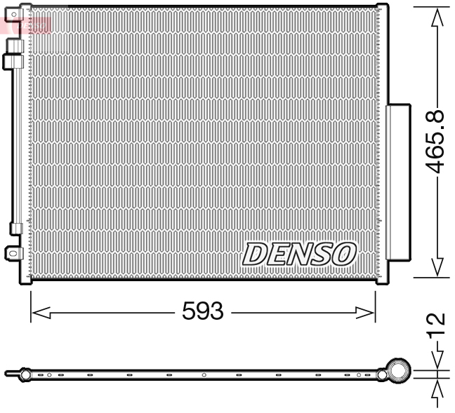 Condenser, air conditioning - DCN01025 DENSO