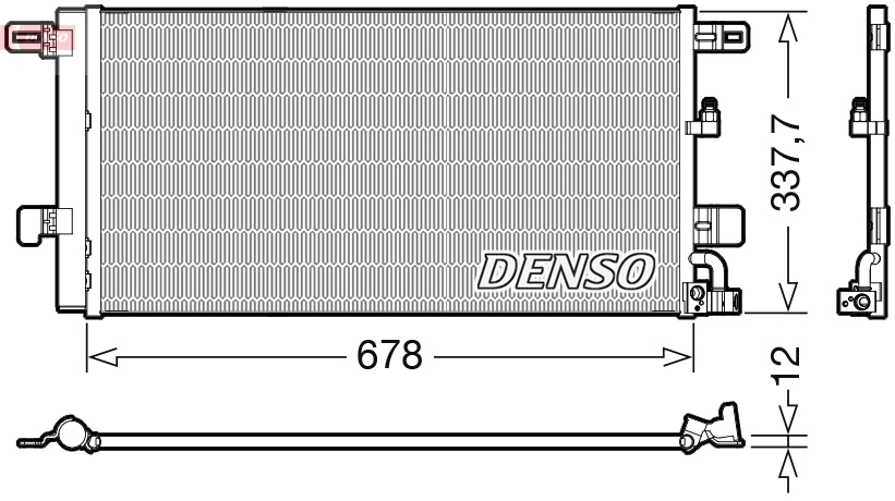 Condenser, air conditioning - DCN02001 DENSO