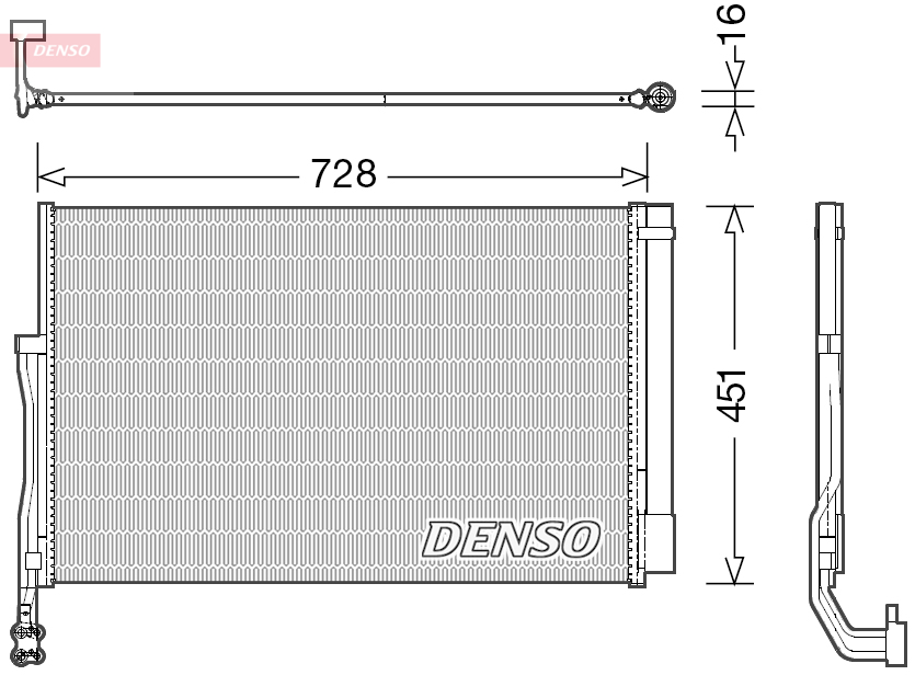 Condenser, air conditioning - DCN02007 DENSO