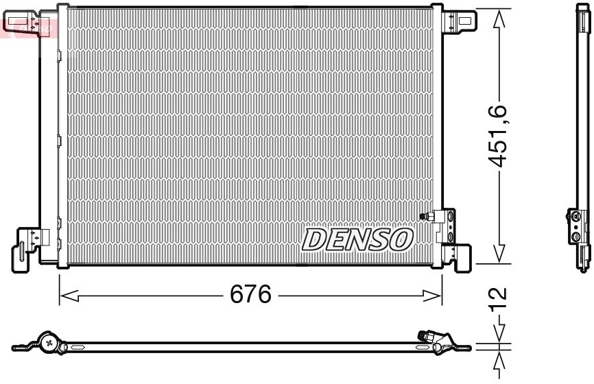 Condenser, air conditioning - DCN02008 DENSO