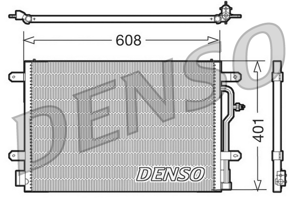 Condenser, air conditioning - DCN02012 DENSO