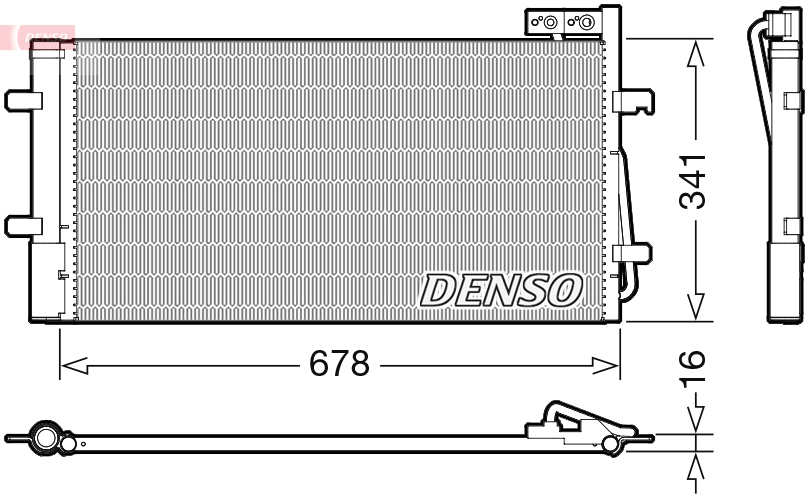 Condenser, air conditioning - DCN02035 DENSO