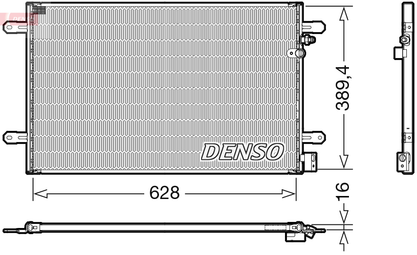 Condenser, air conditioning - DCN02037 DENSO