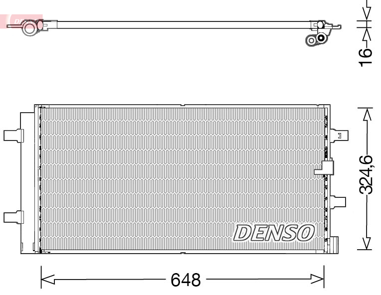 Condenser, air conditioning - DCN02044 DENSO