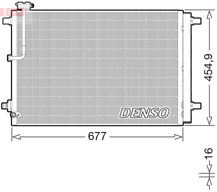 Condenser, air conditioning - DCN02046 DENSO