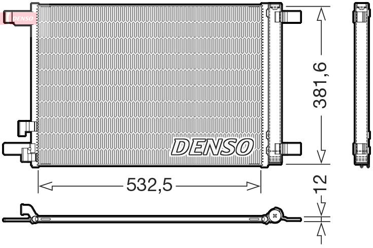 Condenser, air conditioning - DCN02048 DENSO