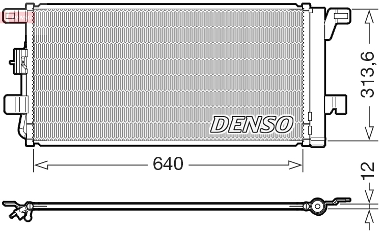 Condenser, air conditioning - DCN02049 DENSO