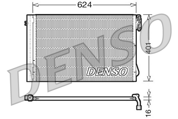 Condenser, air conditioning - DCN05011 DENSO