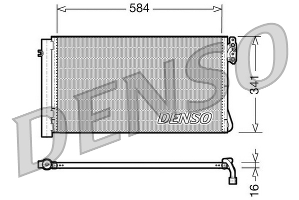 Condenser, air conditioning - DCN05012 DENSO