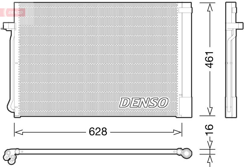 Condenser, air conditioning - DCN05013 DENSO