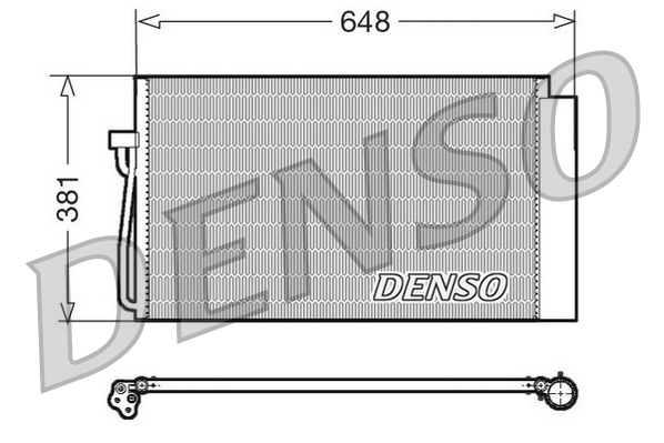 Condenser, air conditioning - DCN05017 DENSO