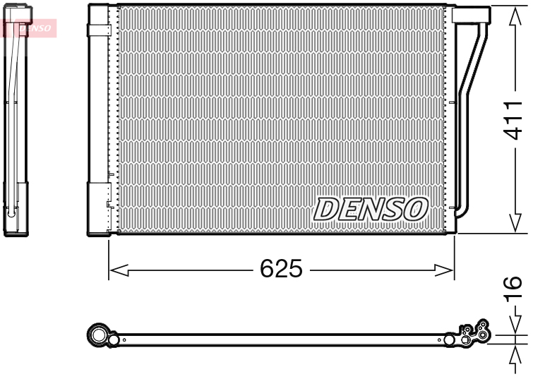 Condenser, air conditioning - DCN05022 DENSO