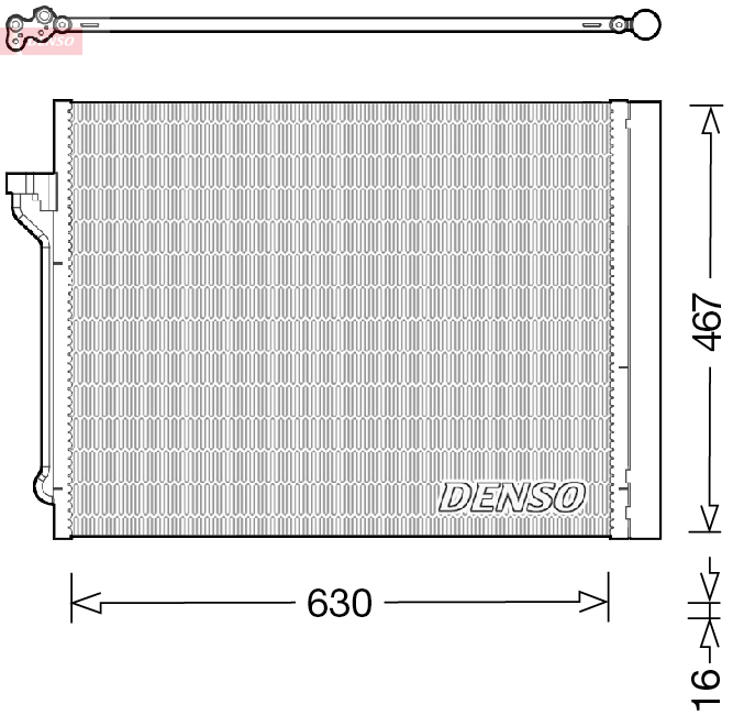 Condenser, air conditioning - DCN05029 DENSO